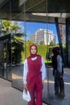Tesettür Bordo Yakasız Yelekli Pantolonlu Takım